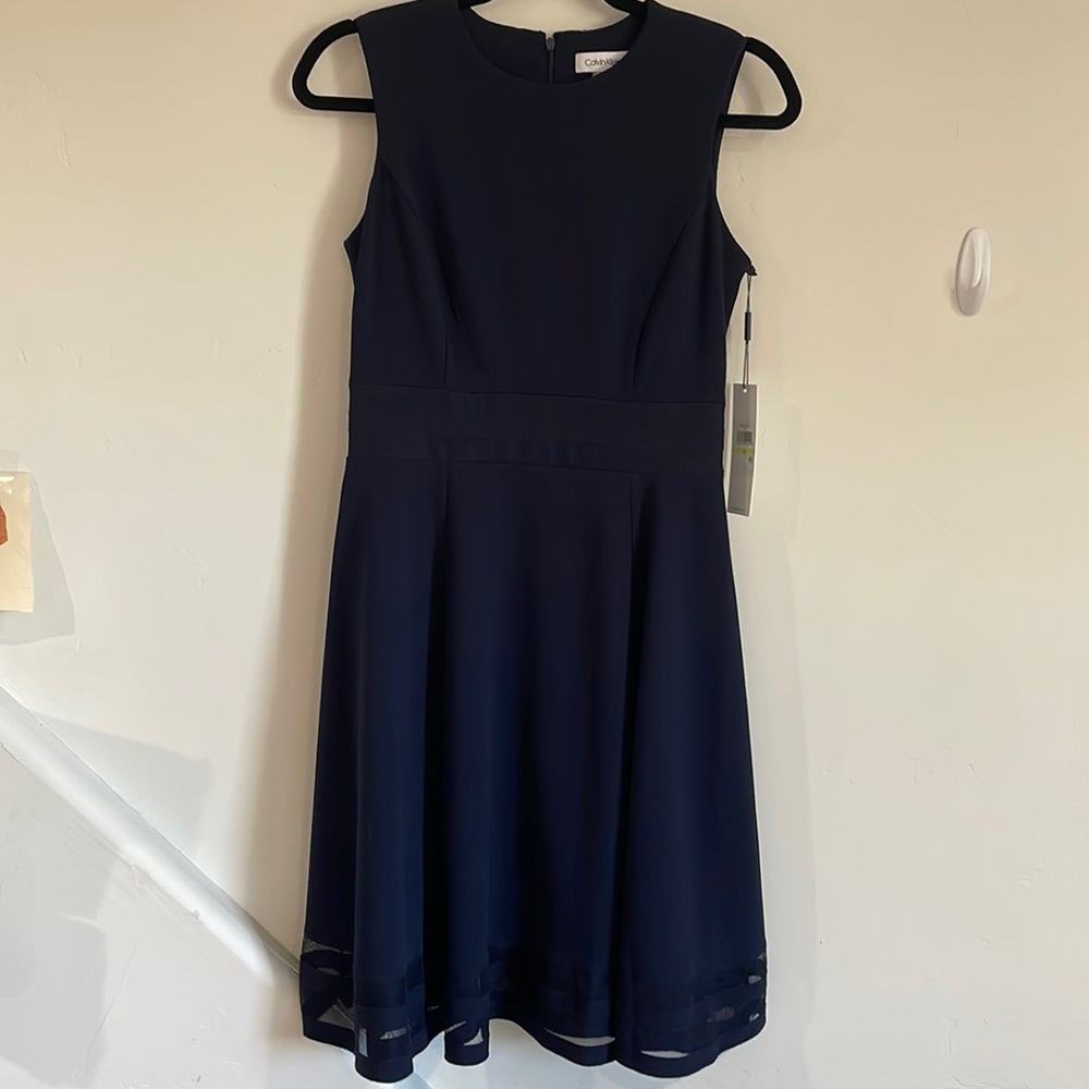 Calvin Klein Yolanda Mesh Inset Dress